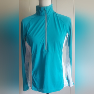 Eastern Mountain Sports Tech‎ Wick medium half zip women's teal top